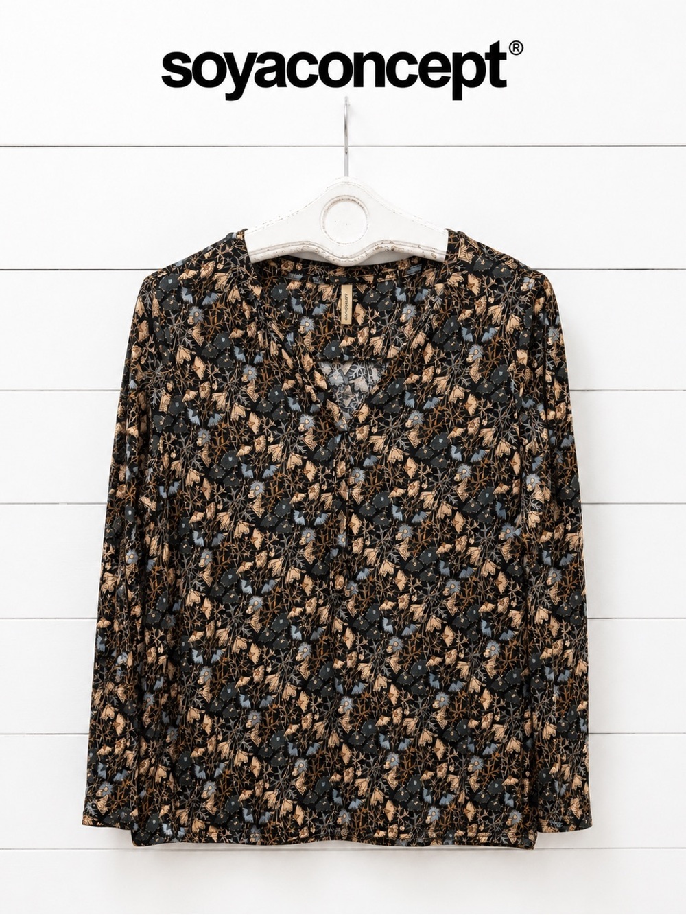 SOYACONCEPT Floral Print Ultra Soft Top Size L
